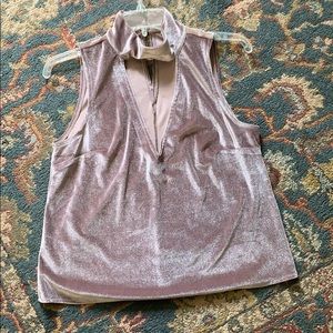 NWOT Charlotte Russe Dusty Pink Suede Top Size M